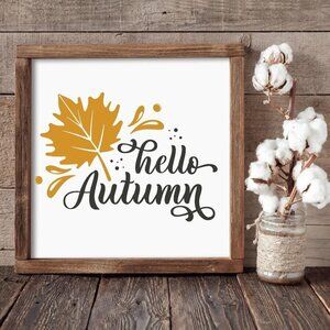 Hello Autumn Hand-crafted sign